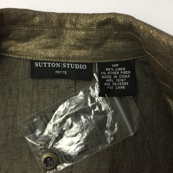 Sutton Studio Copper Linen Women's Jacket 10P - Picture 5 of 5